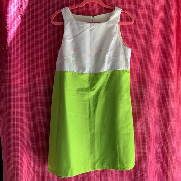 60s/ 70s Inspired Lori Ann Made in Canada Vintage Green Summer Flower Dress - Picture 6 of 11